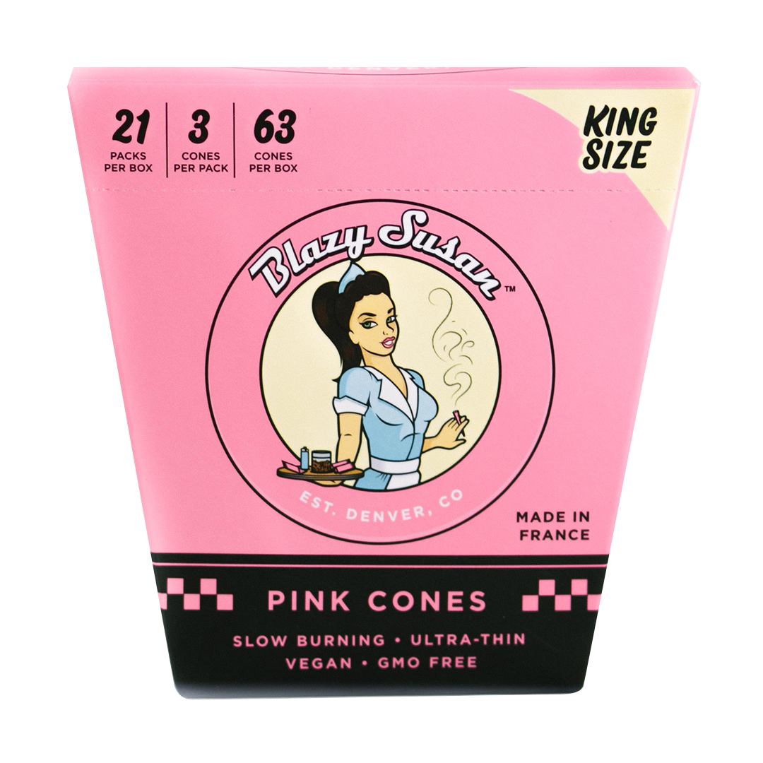 Blazy Susan Pink Paper Cones - Discreet Smoker
