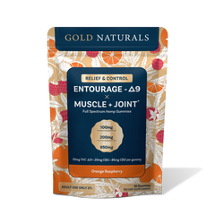 Gold Naturals Entourage Δ9 x Muscle + Joint Gummy - Discreet Smoker