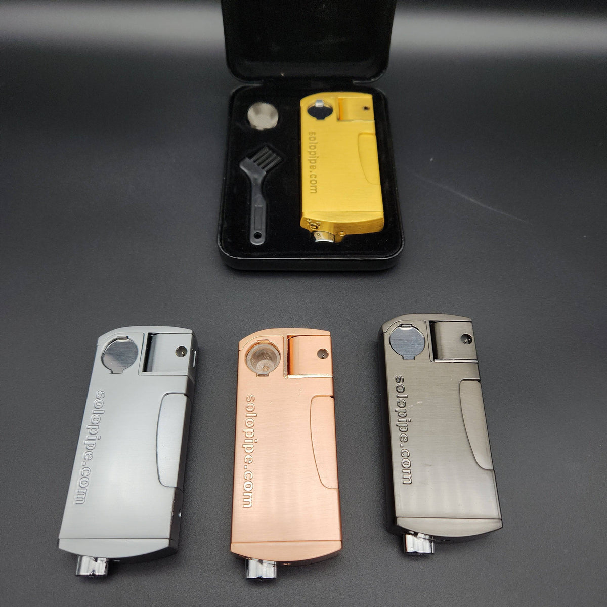 Solo Pipe - Self Lighting Metal Hand Pipe - Discreet Smoker