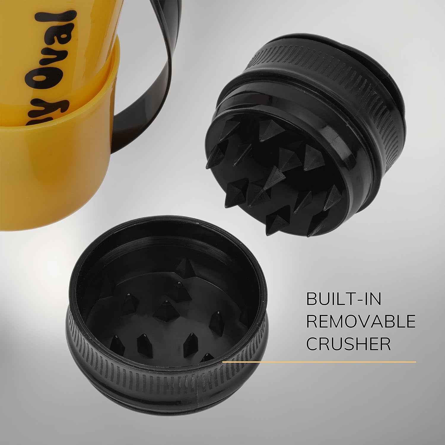 Black Rolling Tray Set with Magnetic Lid 7"X5" - Smoking Accessories by