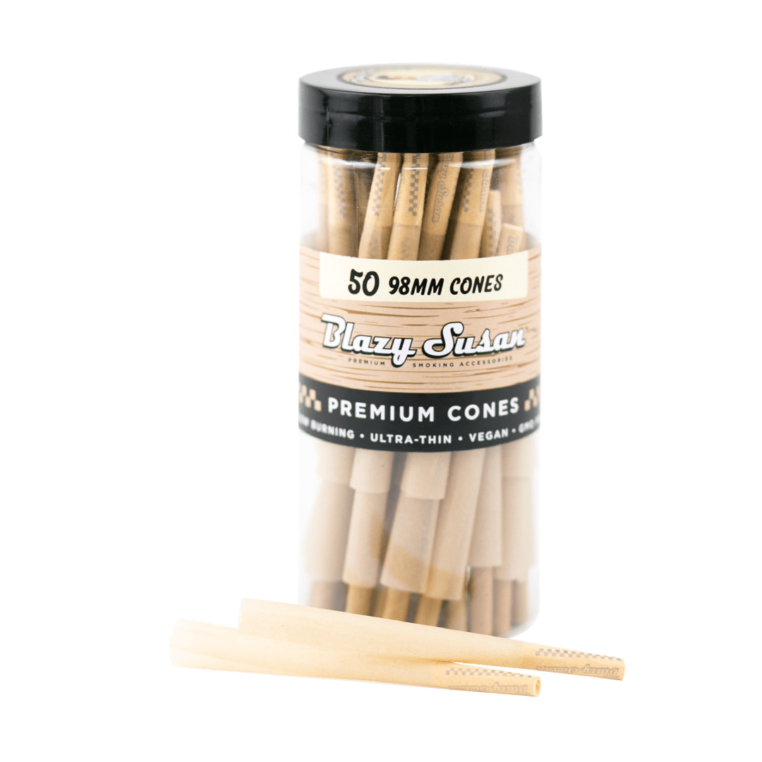Blazy Susan Unbleached Paper Cones - Discreet Smoker