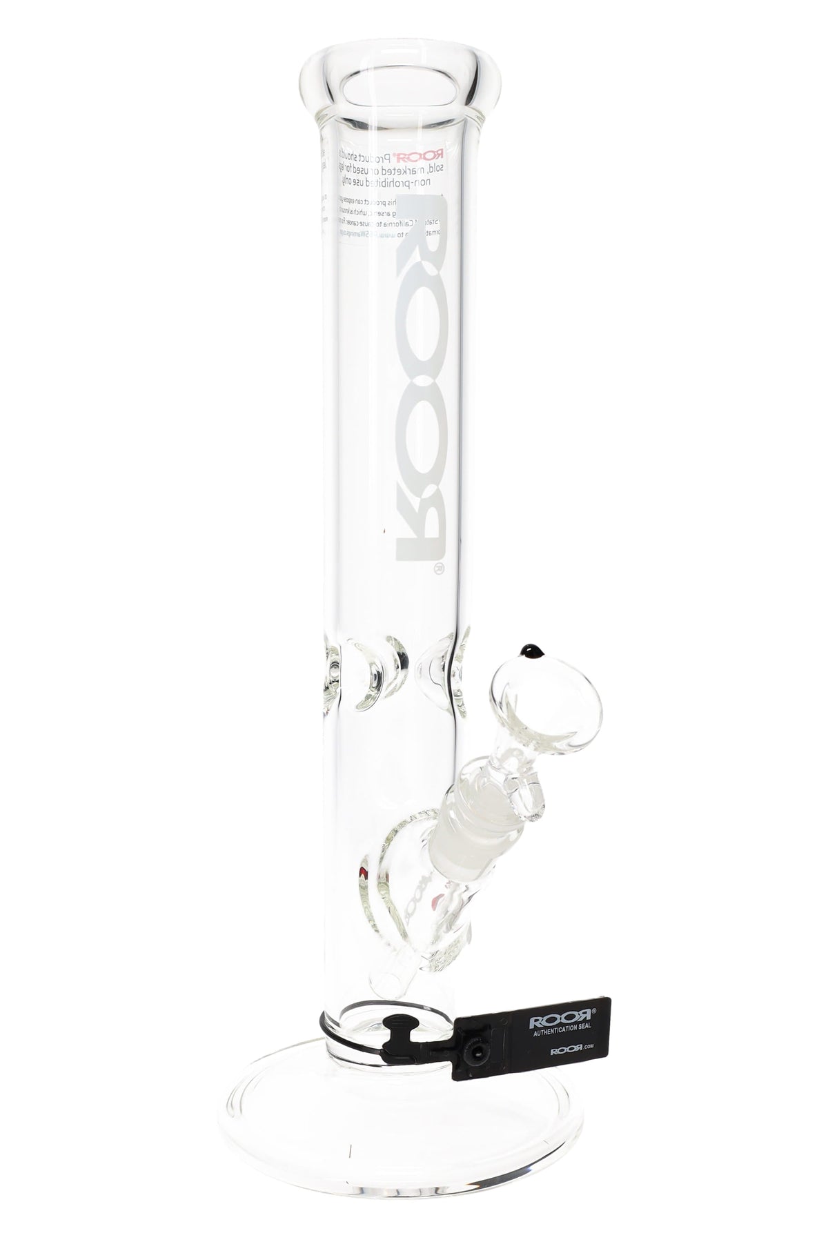 ROOR 14″ 50 mm Straight Tube Bong – Ice Pinch – 5 mm Thick - Discreet Smoker