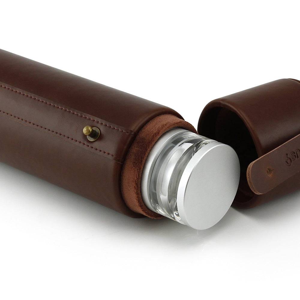 Hydrology9 Leather Carrying Case - Dark Brown - Discreet Smoker
