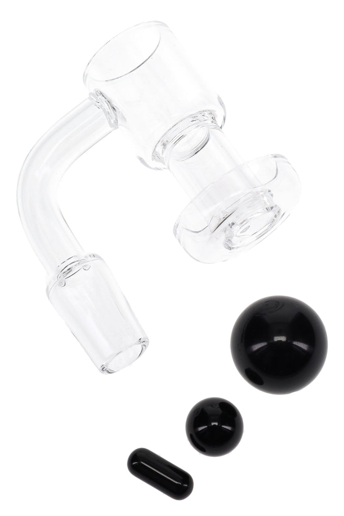 Quartz 14.5 mm Male Terp Slurper Banger – 2 mm Thick, Black