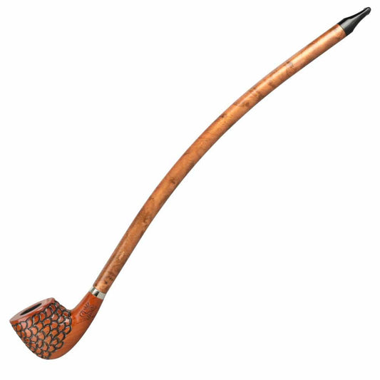 Pulsar Shire Pipes The Archivist | Engraved Billiard Churchwarden Smoking Pipe - Discreet Smoker