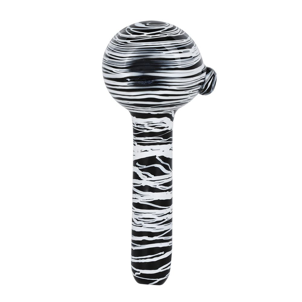 Meditation In Contrast Glass Spoon Pipe - 4.5" - Discreet Smoker