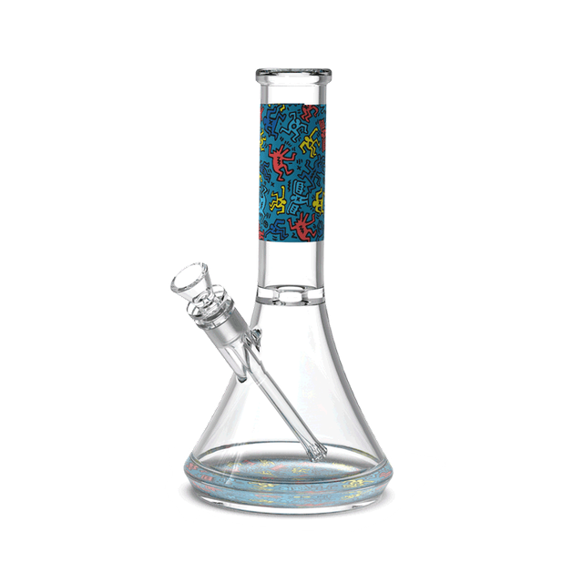 K. Haring Glass Beaker Water Pipe - Discreet Smoker