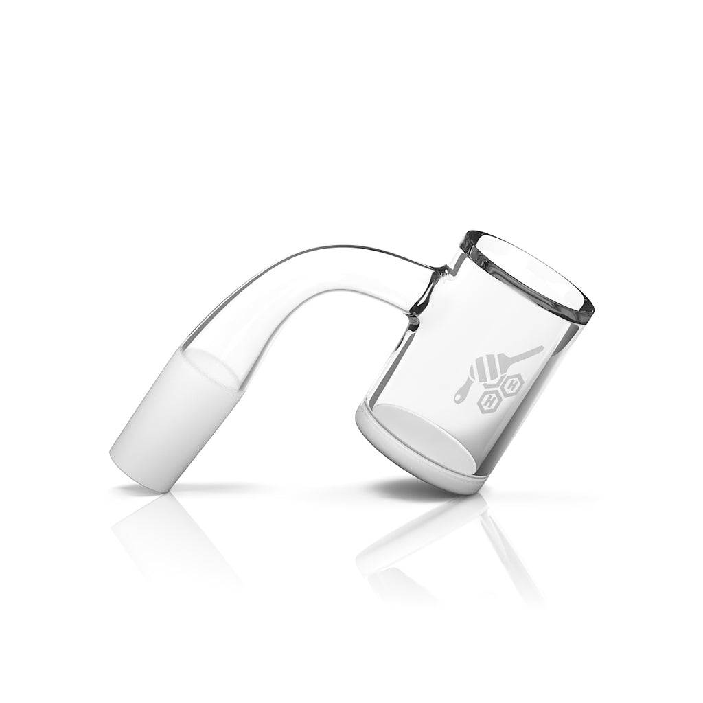 HONEY & MILK BEVEL QUARTZ BANGER - 90° DEGREE | YL - Discreet Smoker