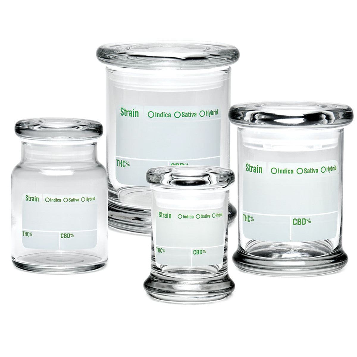 420 Science Pop Top Jar - Clear Write & Erase - Discreet Smoker