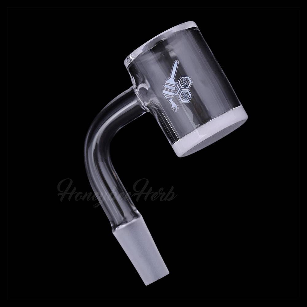 HONEY & MILK BEVEL QUARTZ BANGER - 90° DEGREE | YL - Discreet Smoker