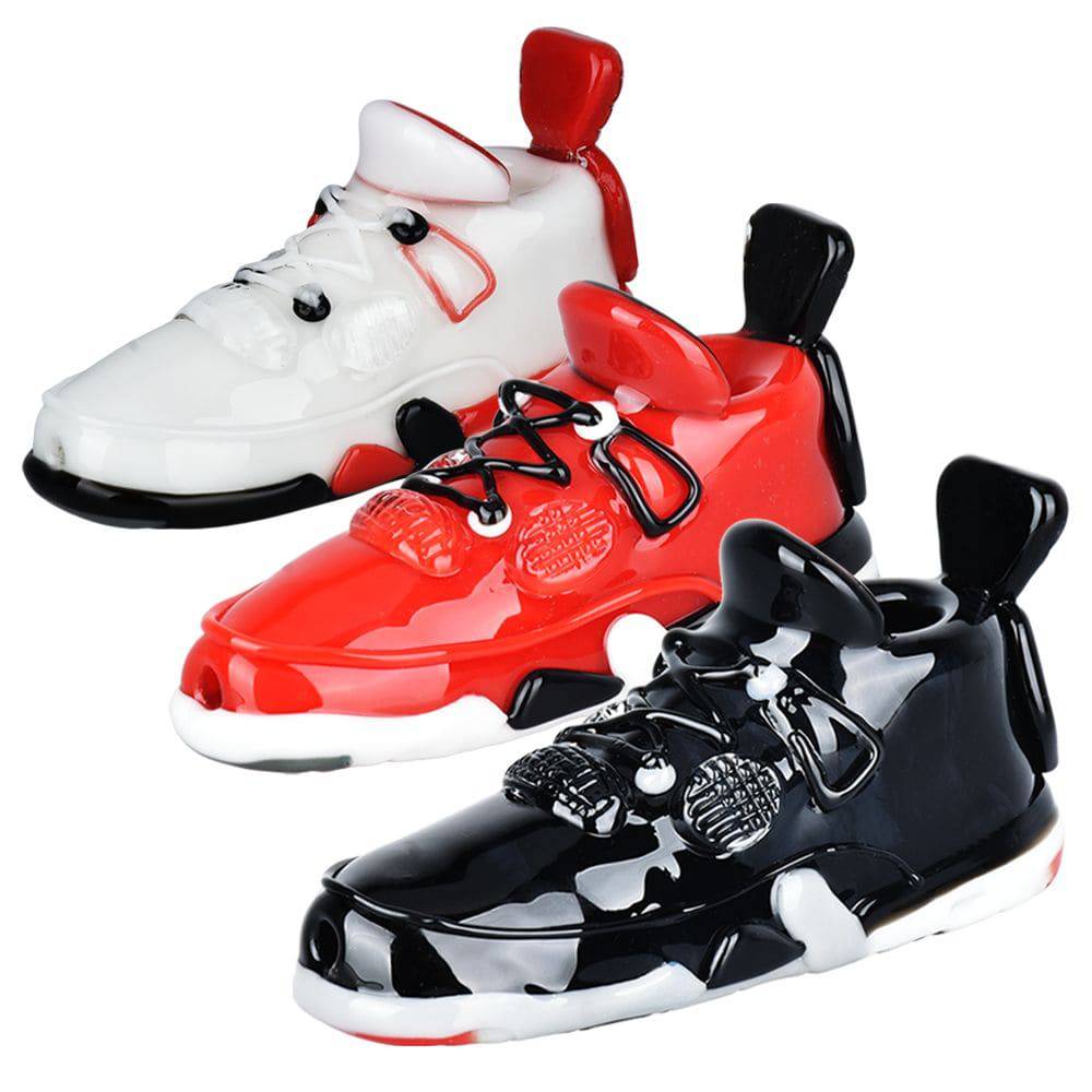 Retro Highz x Empire Glassworks Retro Sneaker V2 Glass Hand Pipe | 4" - Discreet Smoker