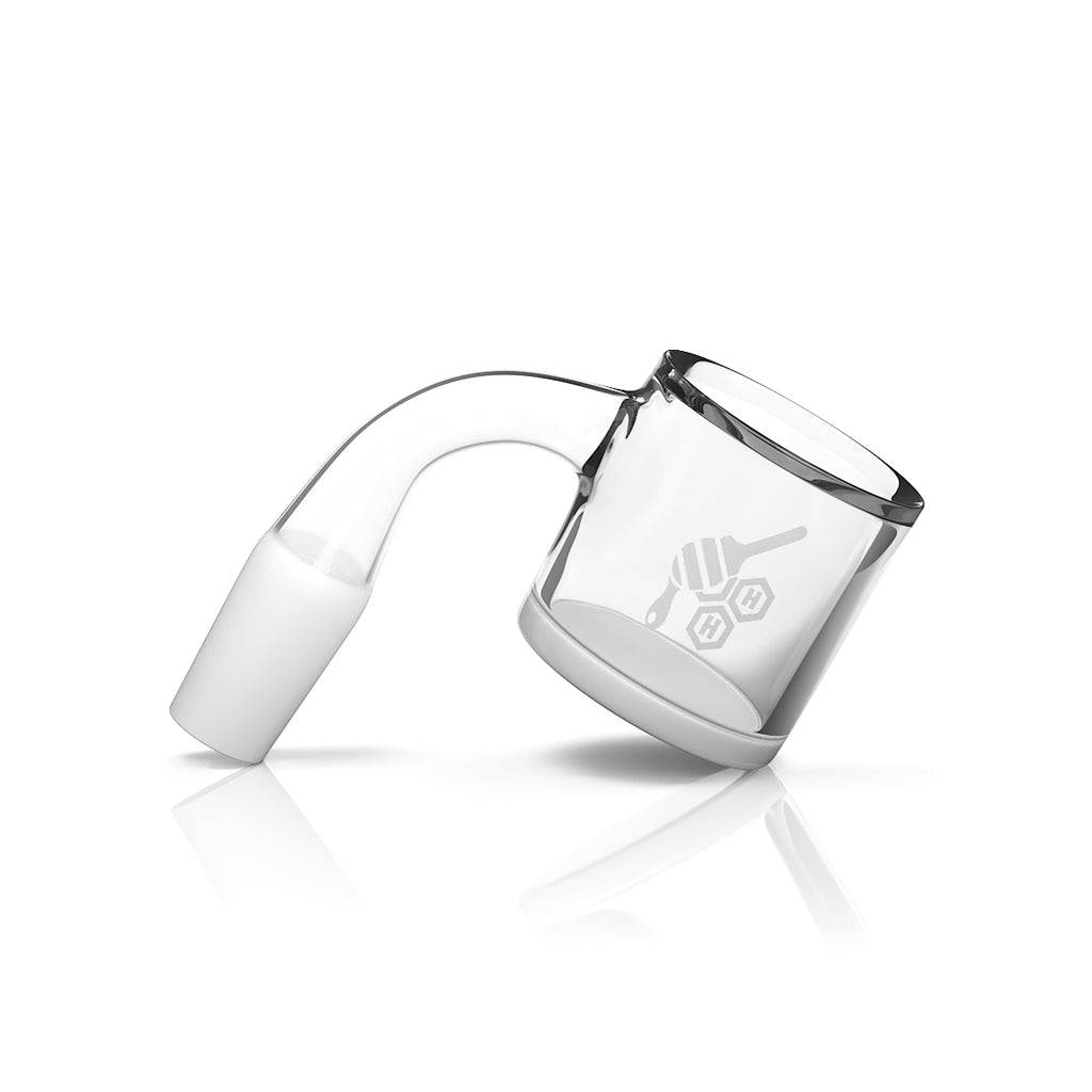 HONEY & MILK XL BEVEL QUARTZ BANGER - 90° DEGREE | YL - Discreet Smoker