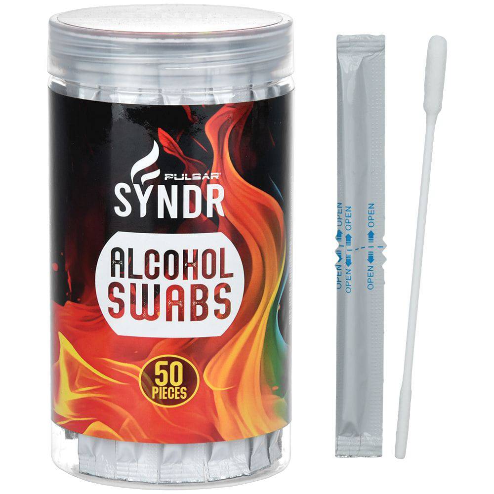 50CT TUB - Pulsar SYNDR Alcohol Cotton Cleaning Swabs - Discreet Smoker
