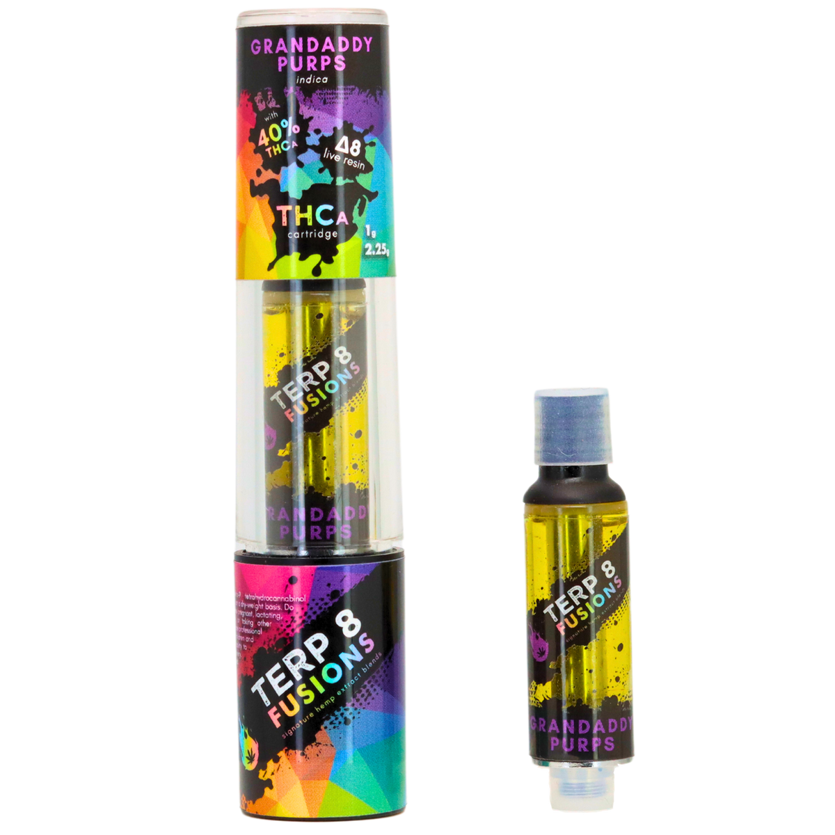 2.25-Gram Grandaddy Purps THCA + D8 Live Resin Cartridge