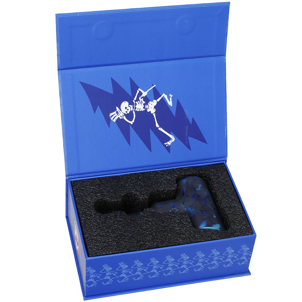 Grateful Dead x Pulsar Ethereal Music Etched Glass Hammer Bubbler - 5" - Discreet Smoker