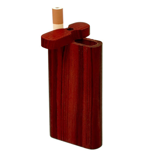 Solid Dark Wood Dugout - Discreet Smoker