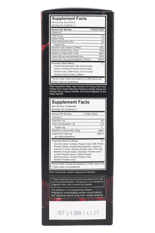 High Voltage Permanent 5 Day Flush – 2×16 oz + Capsules – Choose Flavor