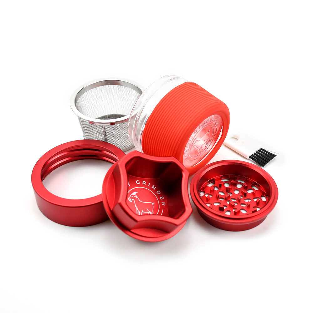 4 Piece Aluminum Herb Grinder | AITH v.I – OG - Discreet Smoker