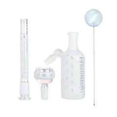 Grateful Dead x Pulsar Bolts And Skellies Glass Beaker Water Pipe Set | 13.75" | 14mm F - Discreet Smoker