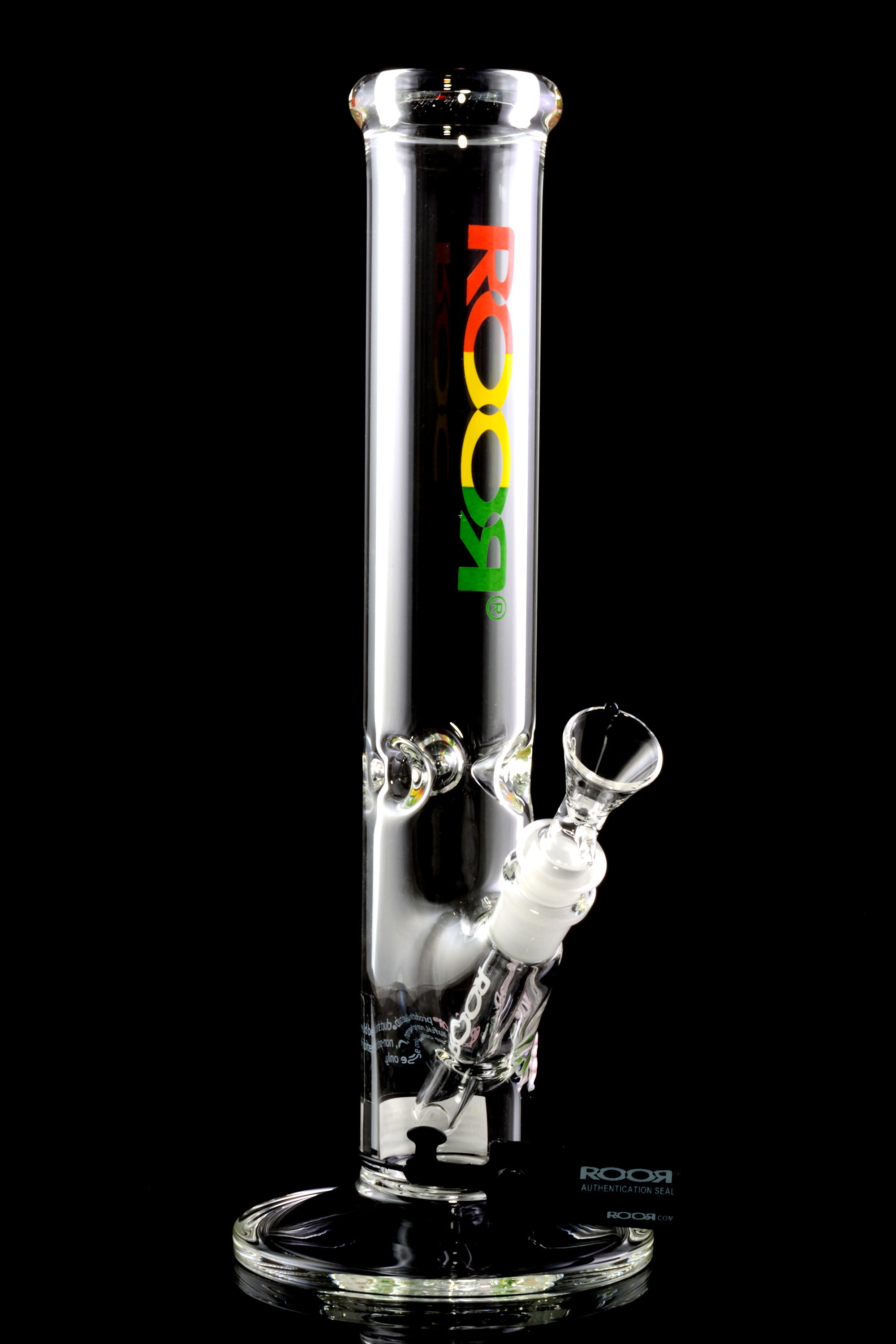 ROOR 14″ 50 mm Straight Tube Bong – Ice Pinch – 5 mm Thick - Discreet Smoker