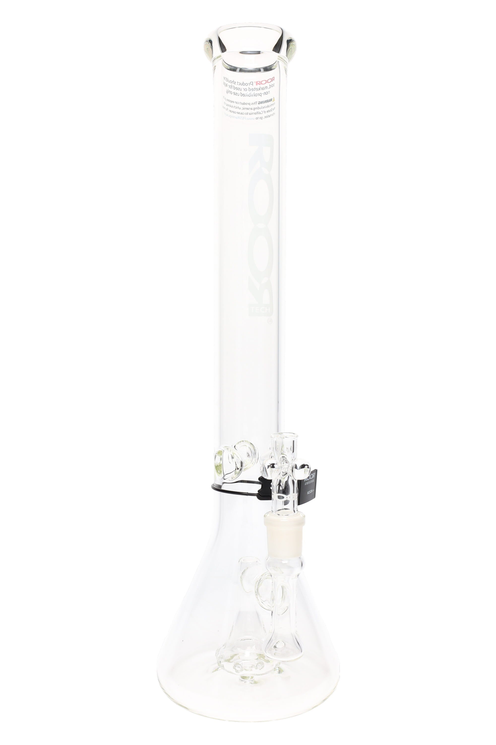 ROOR Tech 18" Stemless Beaker Bong with Showerhead Perc – Clear Glass GOG - Discreet Smoker
