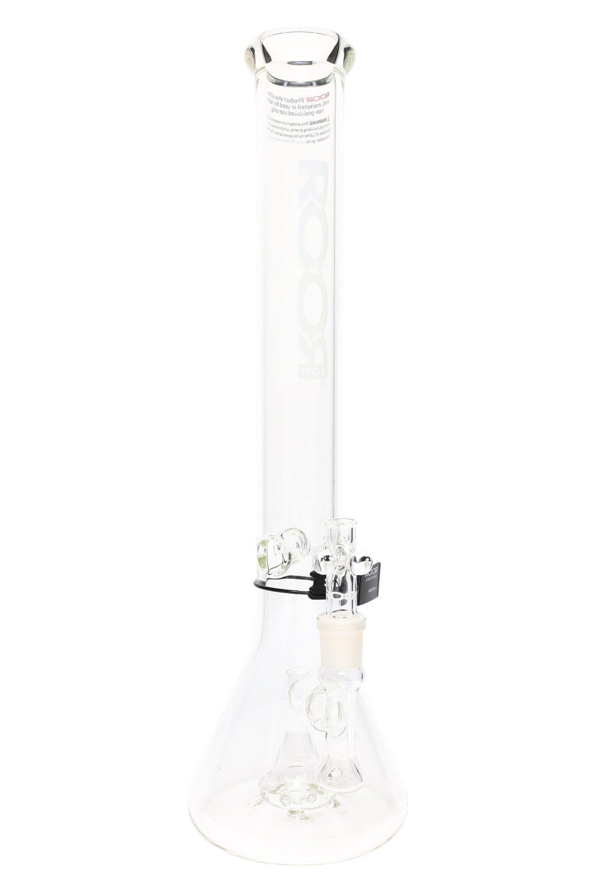 ROOR Tech 18" Stemless Beaker Bong with Showerhead Perc – Clear Glass GOG - Discreet Smoker