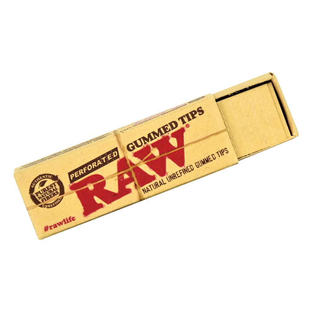 RAW Natural Perforated Gummed Tips - Discreet Smoker