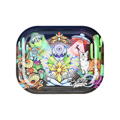 Pulsar Mini Metal Rolling Tray - Psychedelic Desert / 7"x5.5" - Discreet Smoker