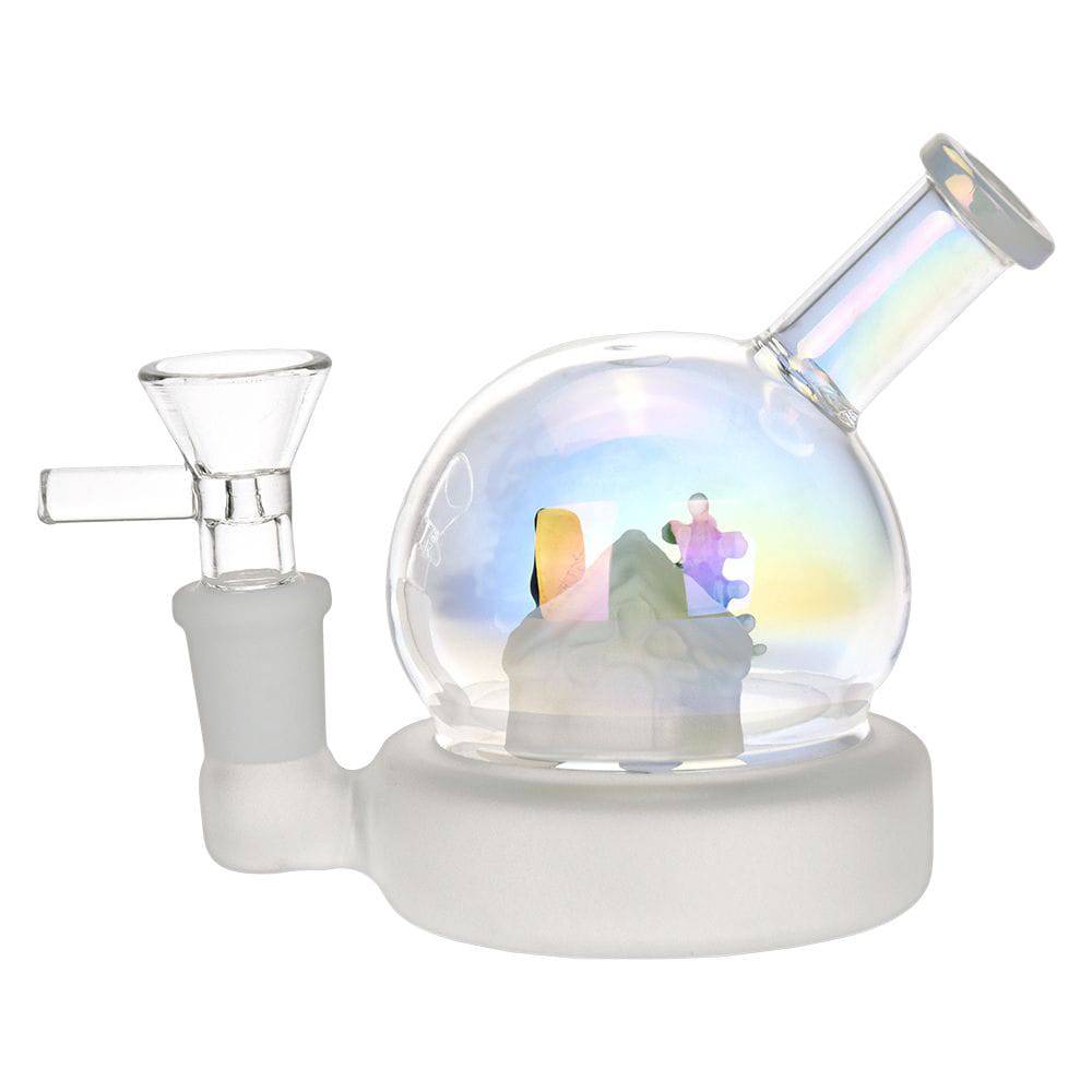 Christmas House Globe Glass Water Pipe - 3.75" / 14mm F