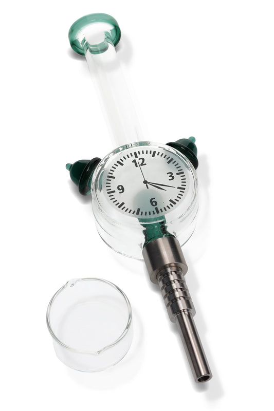 Glass Clock Dab Straw Kit “Time Keeper” – 8″