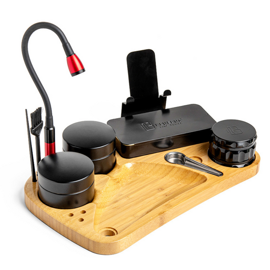 BLAZE Wooden Rolling Tray - Discreet Smoker