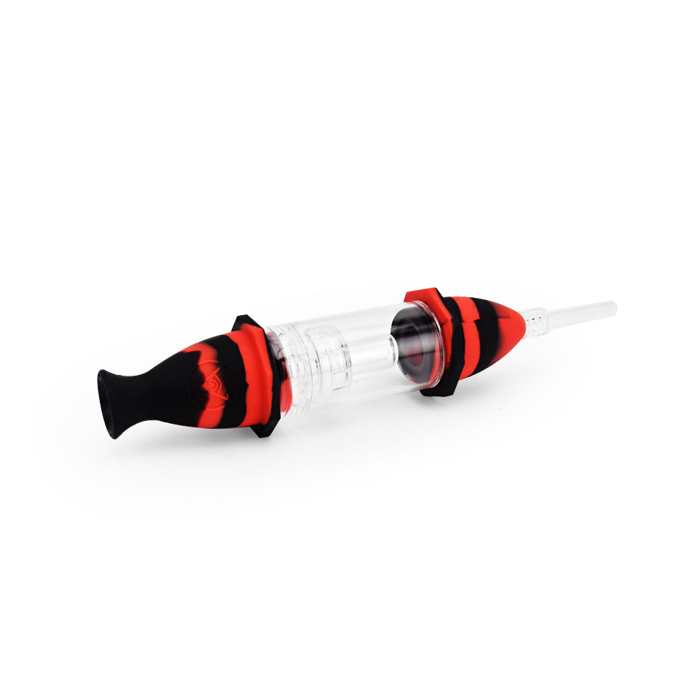 Ritual - 7'' Silicone Deluxe Nectar Collector - Black & Red - Discreet Smoker