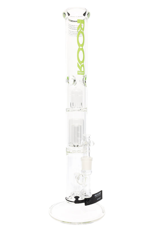 ROOR Tech 18" 5 mm GOG Straight Shooter – Multi-Perc Ice Pinch Tube - Discreet Smoker
