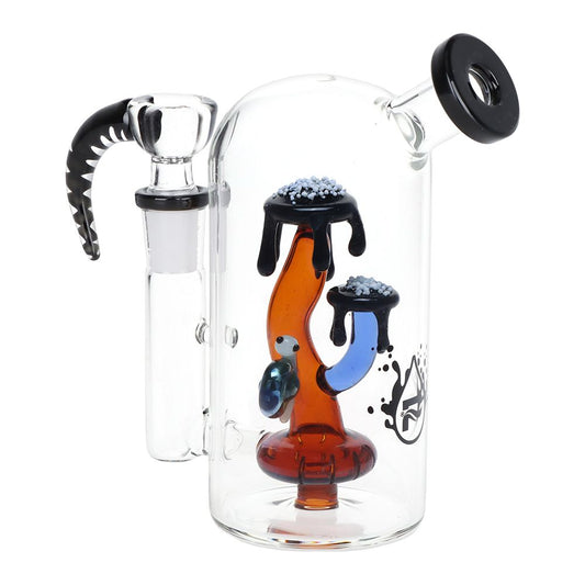 Pulsar Magma Lake Mushroom Glass Water Pipe - 5.5" / 14mm F - Discreet Smoker