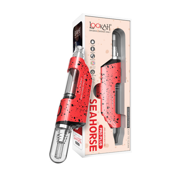 Lookah Seahorse Pro Plus, Spatter - Red Black