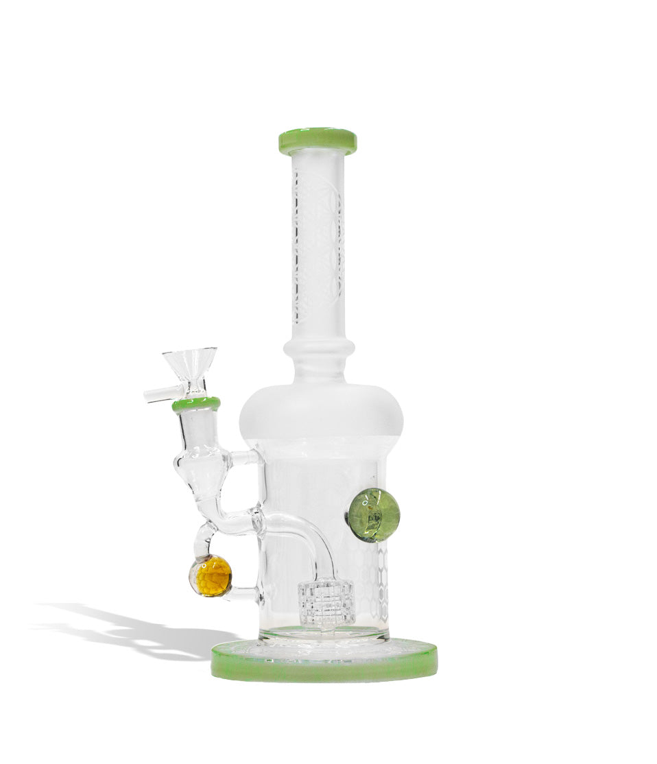9 Inch Water Pipe with Honey Comb Perc and 14mm Funnel Bowl - Discreet Smoker