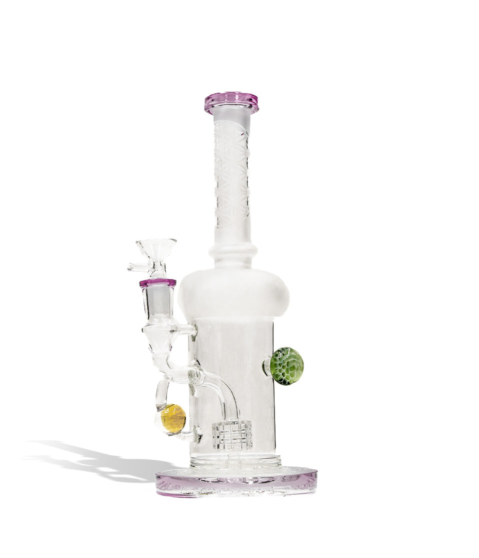9 Inch Water Pipe with Honey Comb Perc and 14mm Funnel Bowl - Discreet Smoker