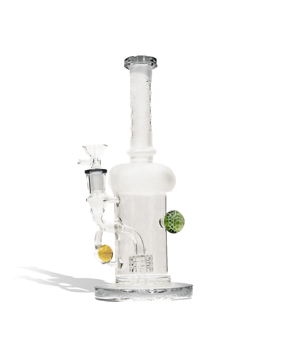 9 Inch Water Pipe with Honey Comb Perc and 14mm Funnel Bowl - Discreet Smoker