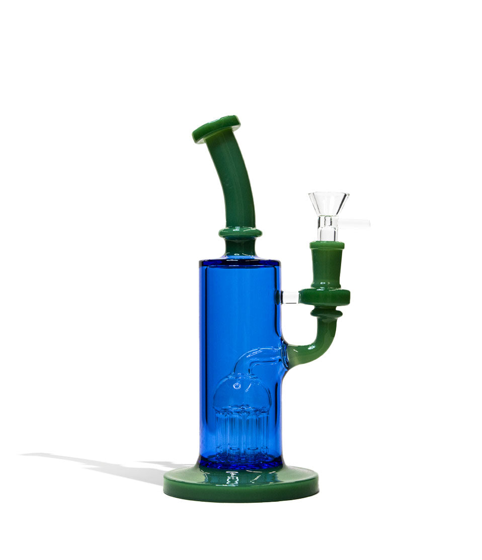 9 inch Dual Colored Water Pipe with 8 Arm Tree Perc - Discreet Smoker