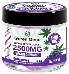 Green Genie CBD Vegan Pectin Infused Gummies w/ B12 Vitamins (625MG - 2500MG) - Discreet Smoker