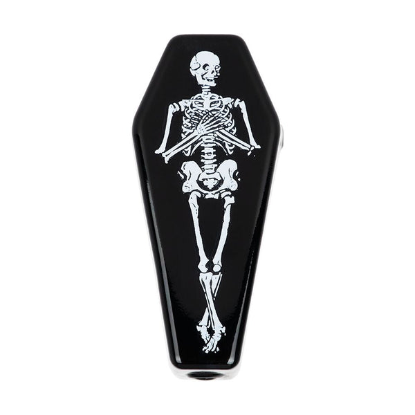 Skelly's Coffin Glass Hand Pipe - 3.75" - Discreet Smoker