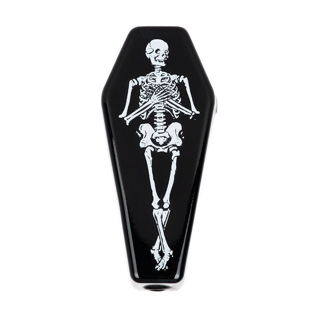 Skelly's Coffin Glass Hand Pipe - 3.75" - Discreet Smoker