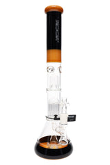 ROOR Tech Multicolor Stemless Beaker Bong – Multi Percs – 18″ – 5 mm - Discreet Smoker