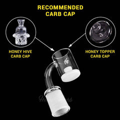 HONEY & MILK CORE REACTOR QUARTZ BANGER - 90° DEGREE | YL - Discreet Smoker