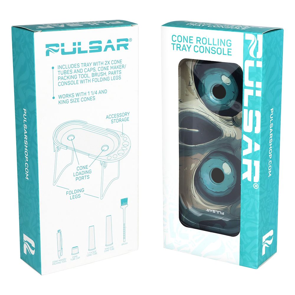 Pulsar Elevated Cone Rolling Tray Console | 9.25"x4.25" - Discreet Smoker