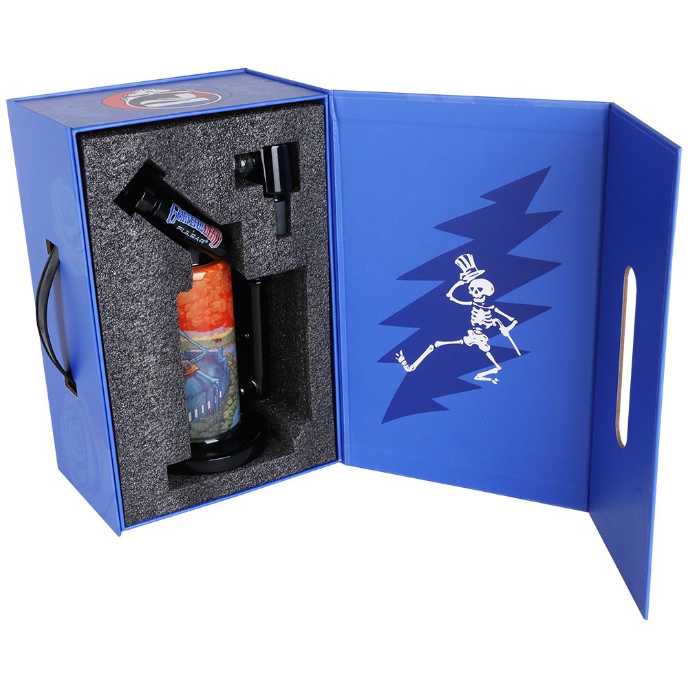Grateful Dead x Pulsar Inside Print Water Pipe - 8.5" / 14mm F / Boxer - Discreet Smoker