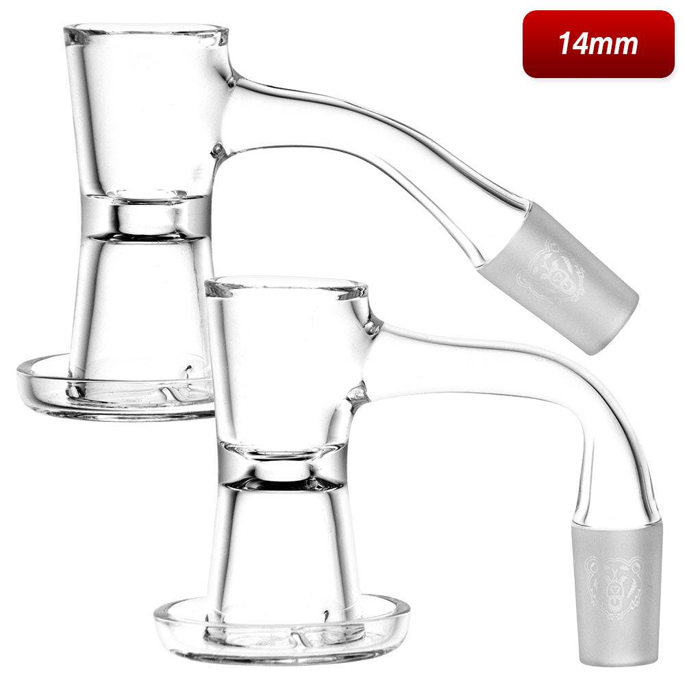 Bear Quartz Hourglass Slurper Banger | 14mm M - Discreet Smoker