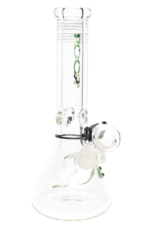 ROOR 10" Beaker Bong – Ultra-Thick 7 mm Glass, Glass-on-Glass - Discreet Smoker