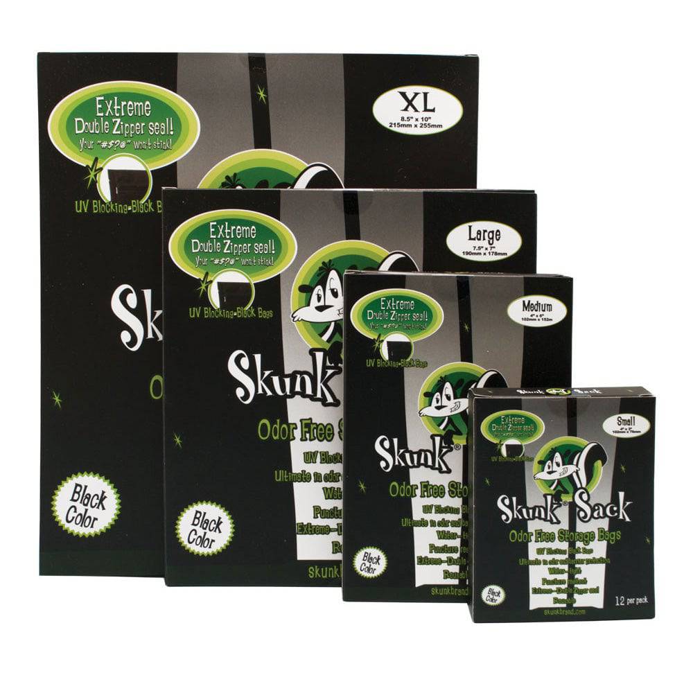 Skunk Sack UV Blocking Black Storage Bags - Discreet Smoker