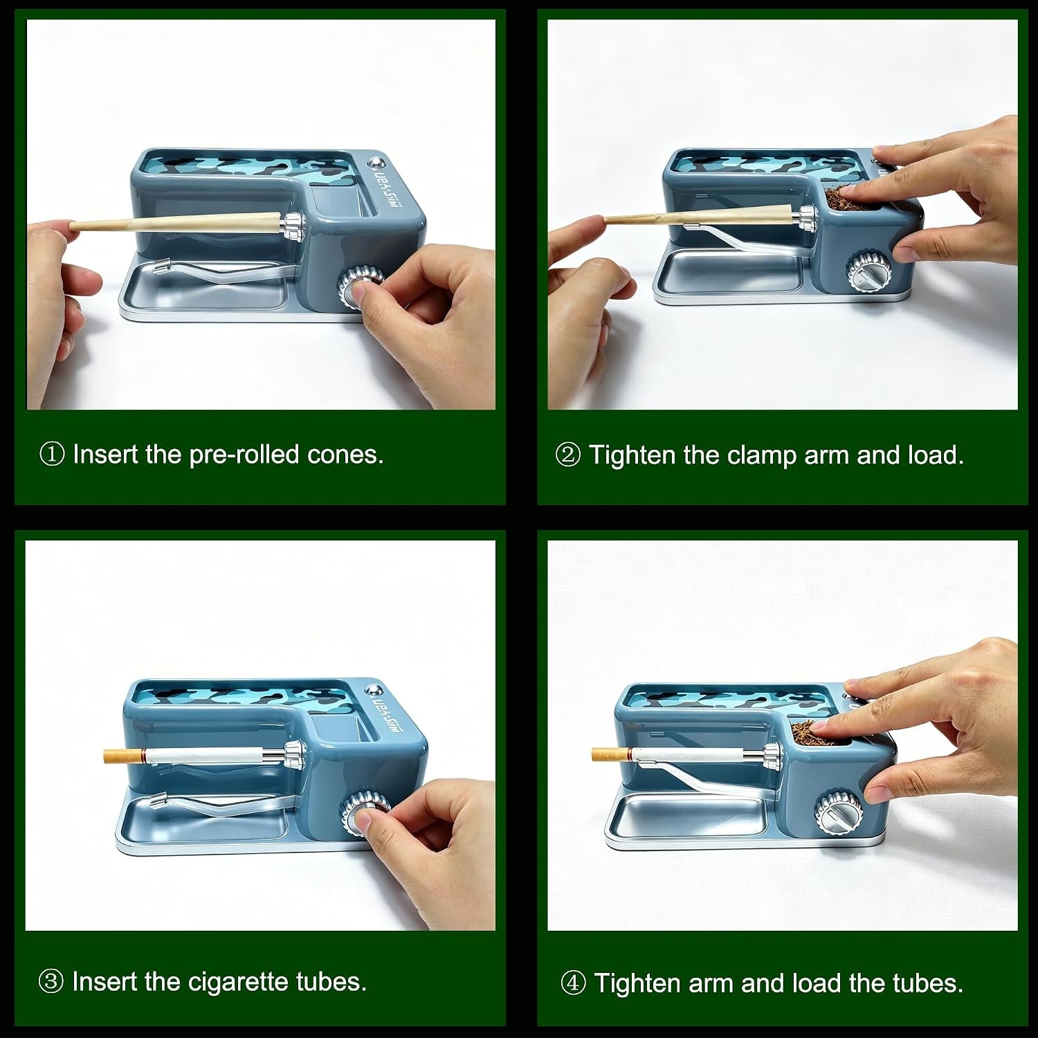 Cigarette Rolling Machine, Electric Pre-Roll Cone, Usb-C/Battery